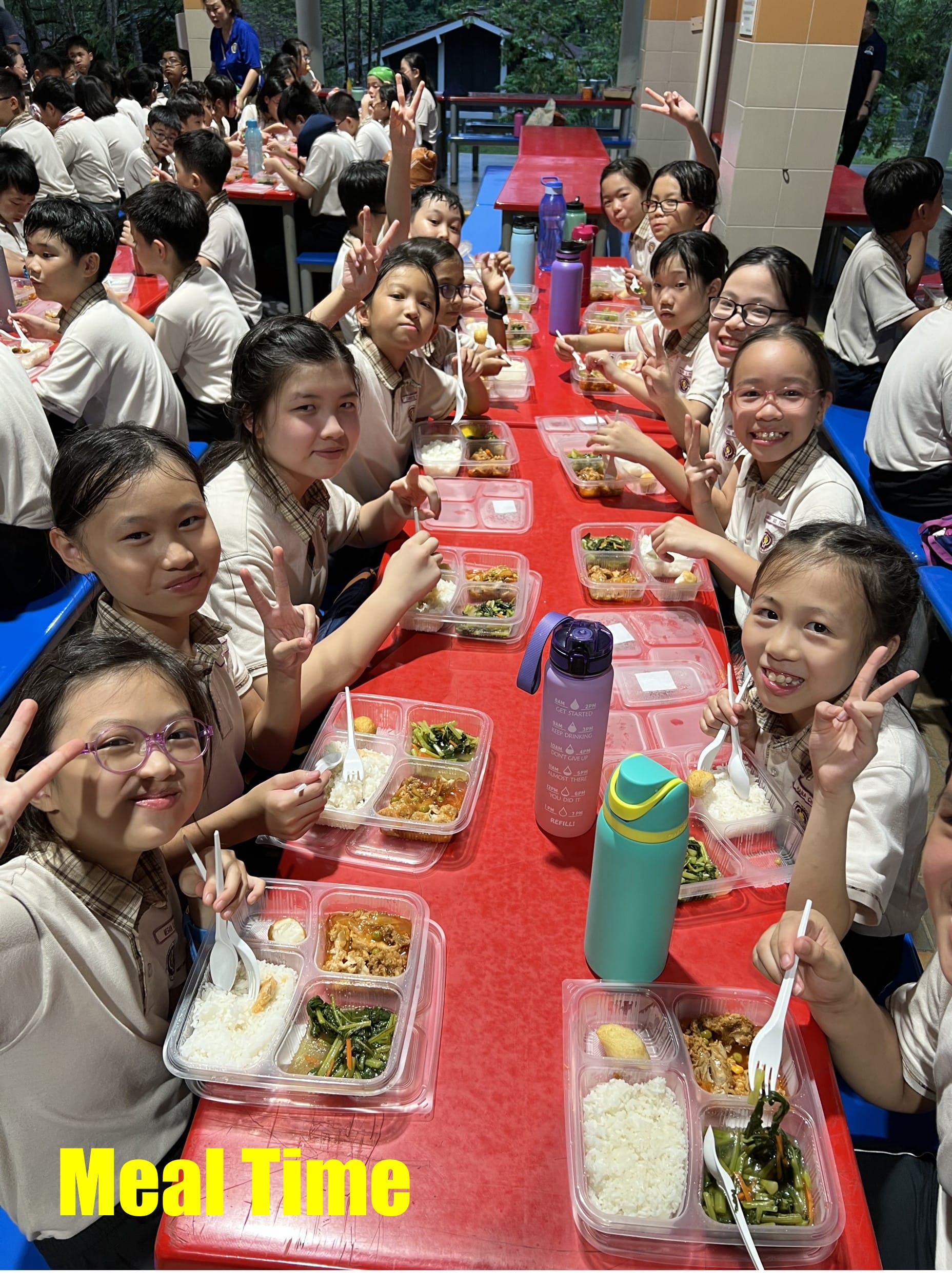 Meal time for the P5 campers